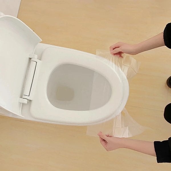 🛡️ ¡Por tu salud! 🌿 Protector de asiento de inodoro desechable y biodegradable de plástico 🥰-ES