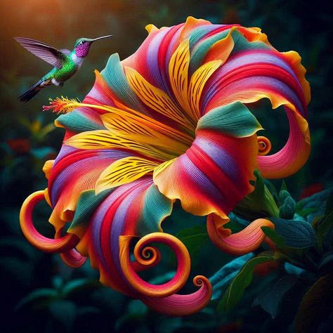 Semillas de flor espiral Rainbow Swirl: una flor rara.-ES