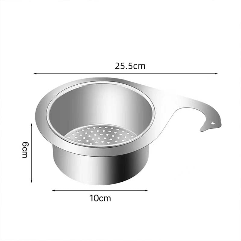 Cesta coladora de fregadero de acero inoxidable con forma de cisne-ES