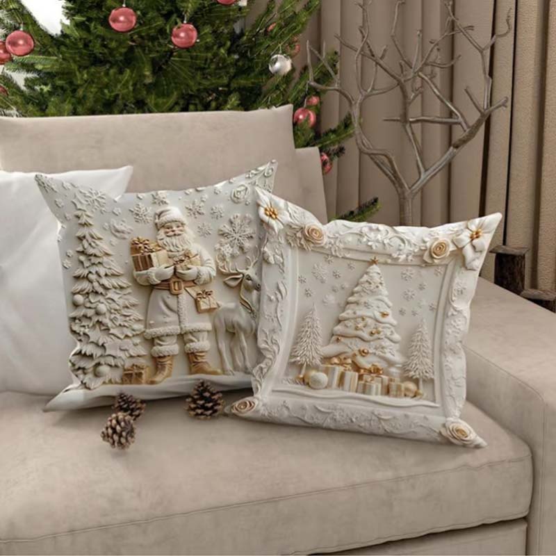 🎄Elegantes fundas de almohada navideñas-ES