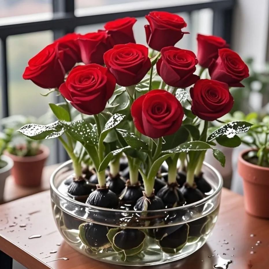 ✨Bulbos de rosa hidropónicos: deliciosamente fragantes ✨Se pueden cultivar en agua o tierra.-ES