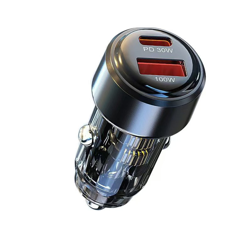 Paslėptas automobilio USB įkroviklis su dviem prievadais-LT