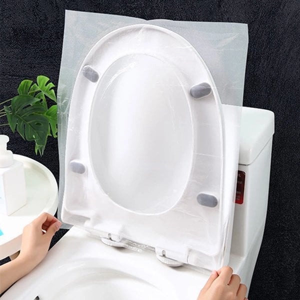 🛡️ ¡Por tu salud! 🌿 Protector de asiento de inodoro desechable y biodegradable de plástico 🥰-ES