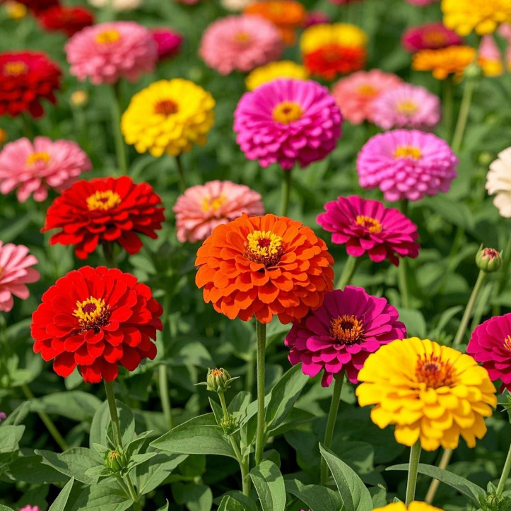 🌺 Semillas de zinnia doble en colores surtidos-ES