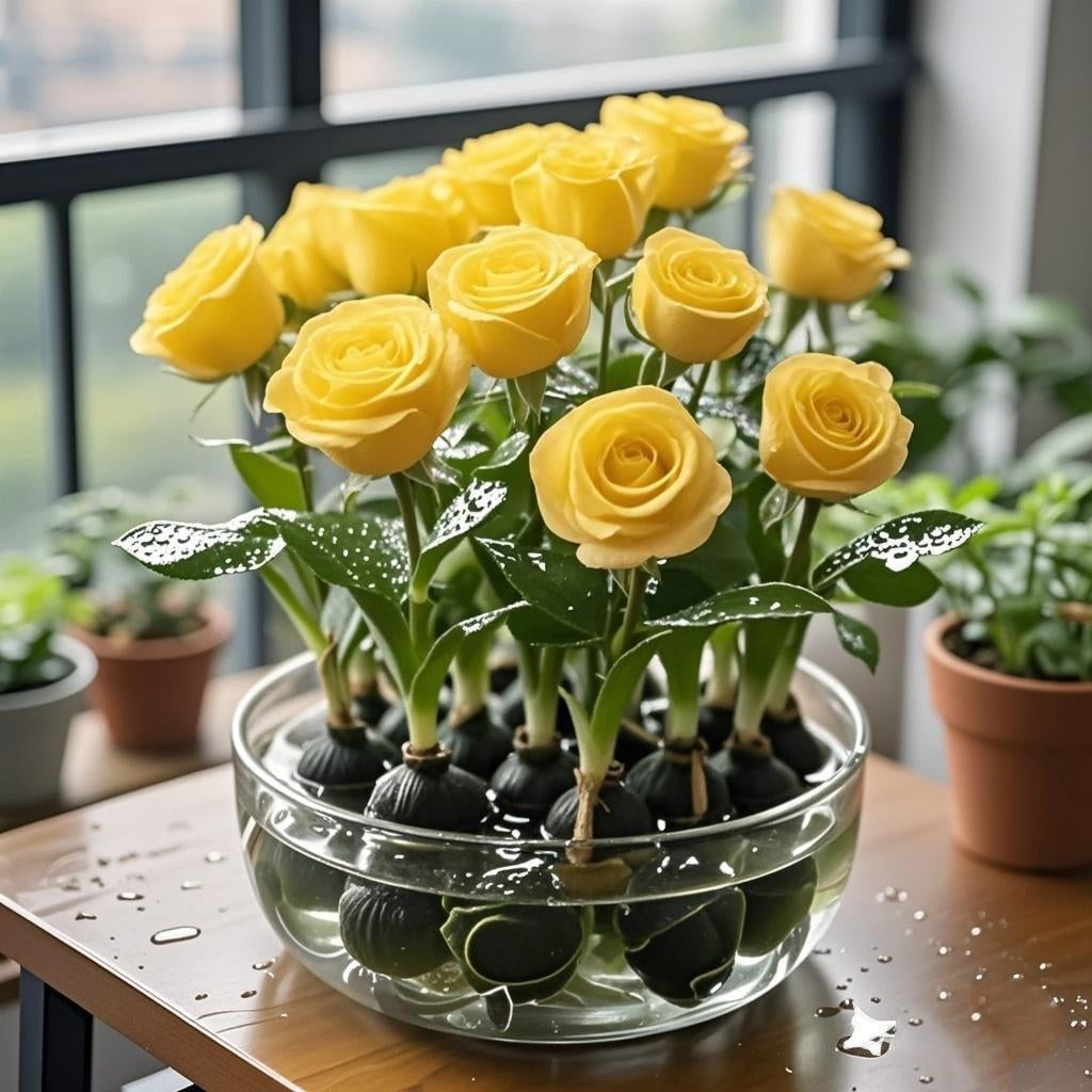 ✨Bulbos de rosa hidropónicos: deliciosamente fragantes ✨Se pueden cultivar en agua o tierra.-ES