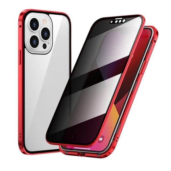 Funda magnética para iPhone con cristal antirreflejos y metal.-ES