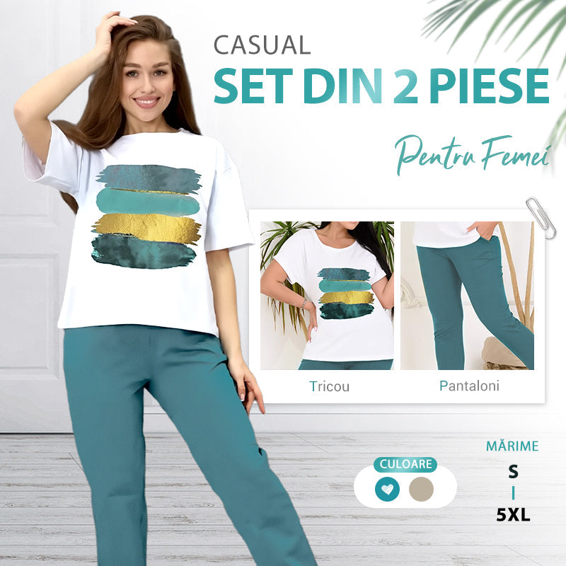 💥🍃 Conjunto Casual Chic de Dos Piezas - Cómodo y elegante ✨-ES