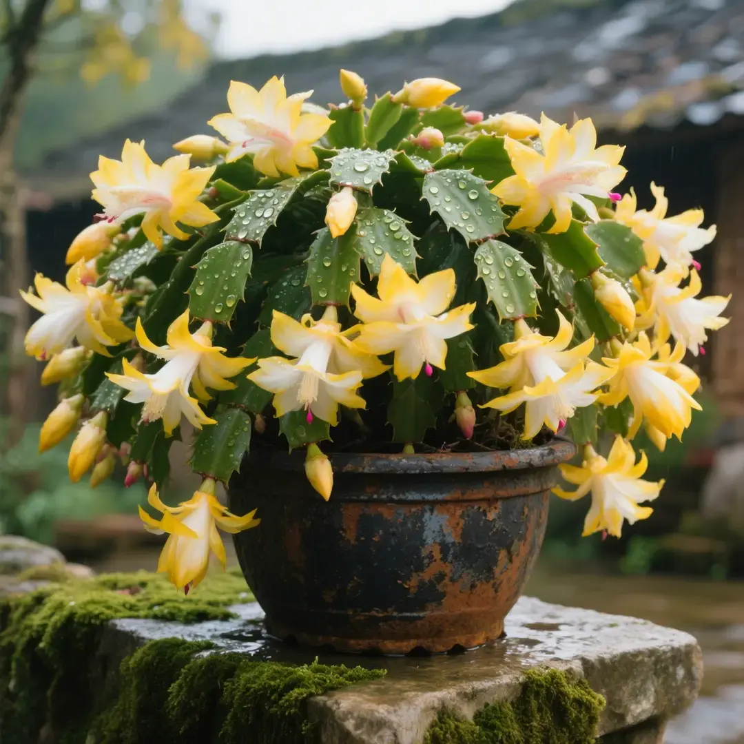 🦀 Bulbos de Schlumbergera de colores variados: flores de fácil cuidado en todos los tonos, incluso en invierno ❄️🌈-ES