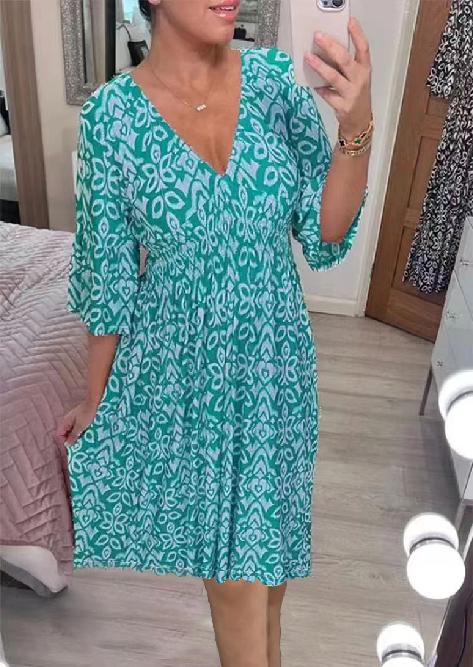 👗Minijaturna haljina s V izrezom-HR