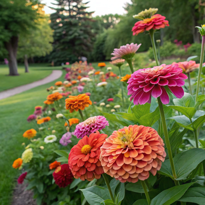 🌺 Semillas de zinnia doble en colores surtidos-ES