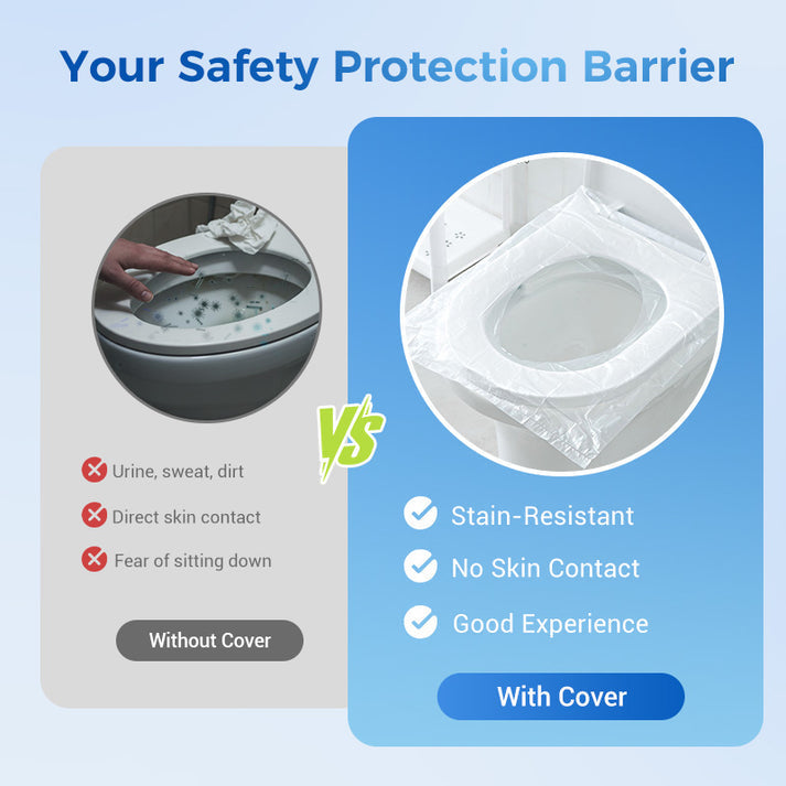 🛡️ ¡Por tu salud! 🌿 Protector de asiento de inodoro desechable y biodegradable de plástico 🥰-ES