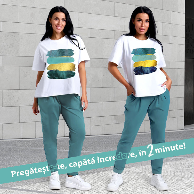 💥🍃 Conjunto Casual Chic de Dos Piezas - Cómodo y elegante ✨-ES