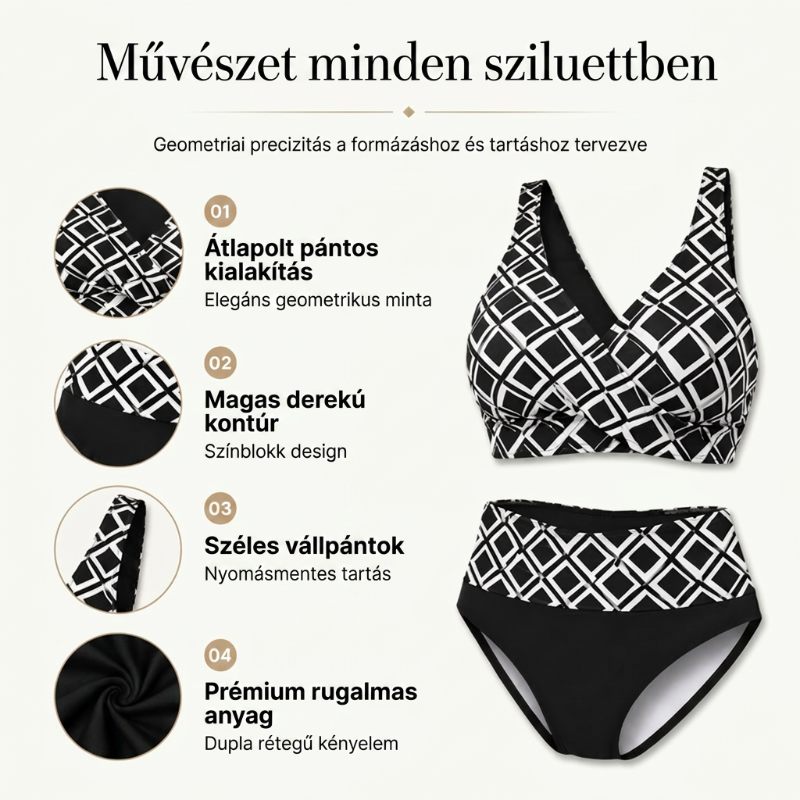 👙🌊Dwuczęściowy damski komplet bikini z wysokim stanem-EE
