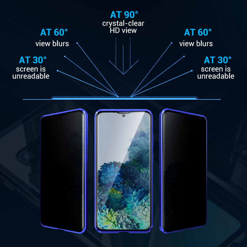💥Dvipusis grūdinto stiklo magnetinis dėklas, skirtas „Samsung S23-S25“ serijos telefonams-LT