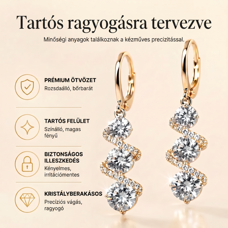 💎👗 Asimetrične spiralne i viseće naušnice ✨-HR