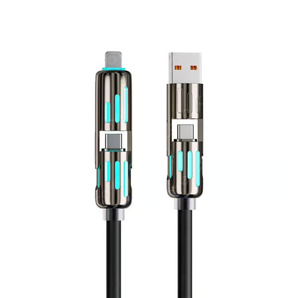 🔥Καλώδιο φόρτισης USB 4 σε 1, Γρήγορη φόρτιση⚡-GR
