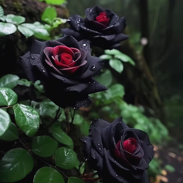 Rijetko sjeme crne ruže za sadnju, sorta heirloom, bez GMO-a. Preko 200 prekrasnih sjemenki cvijeća za kućni vrt. Bonsai.-HR