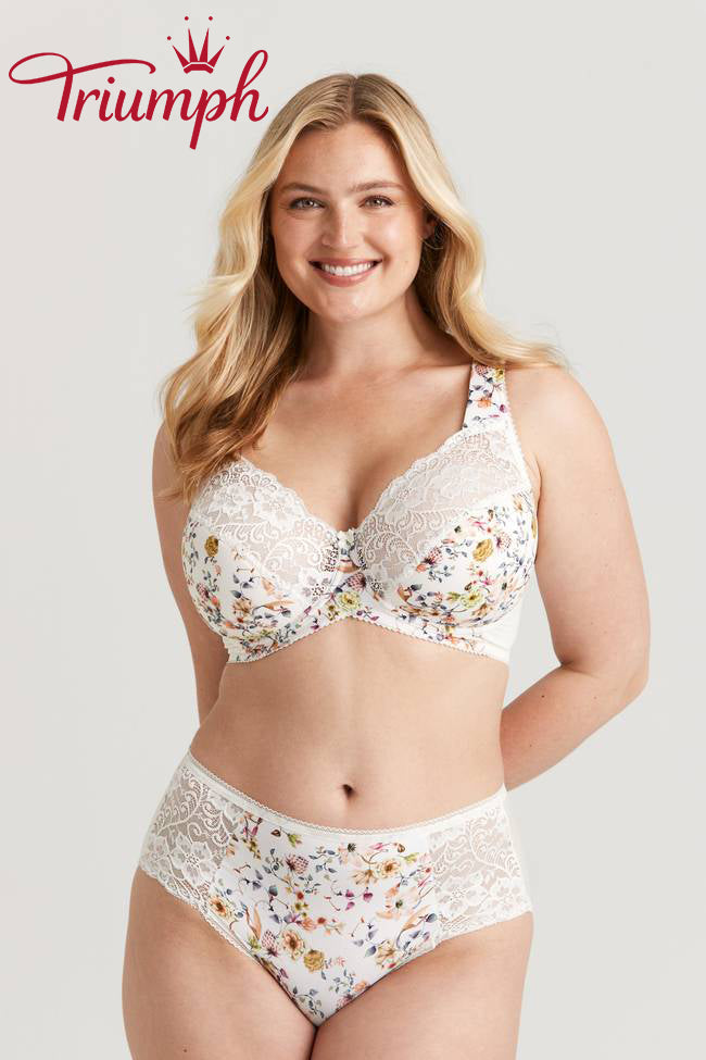 Triumph® trodijelni grudnjak💖 od čipke s cvjetnim vezom-HR