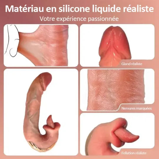 Athena – 3-u-1 vibrator za lizanje i guranje – grijani stimulator G-točke kontroliran AI aplikacijom s 10 načina lizanja-HR