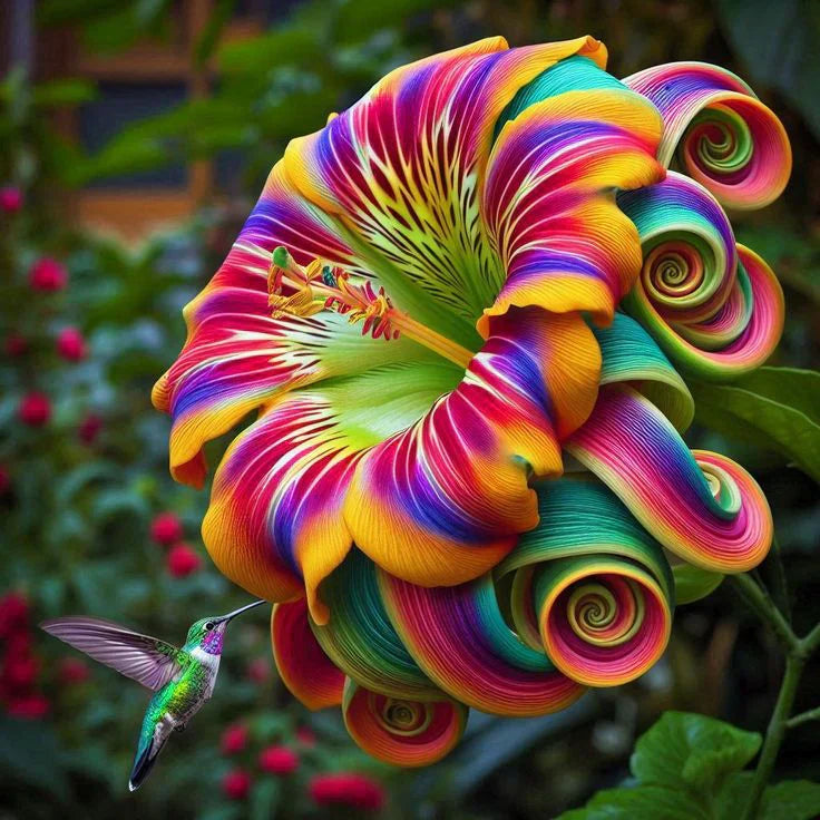 Semillas de flor espiral Rainbow Swirl: una flor rara.-ES