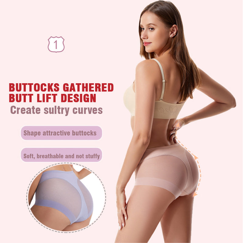 💞 Braguitas moldeadoras de seda Ice con cintura alta👙-ES