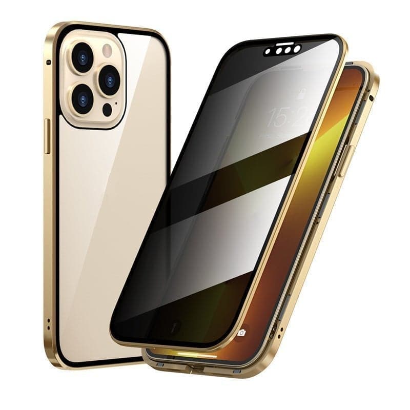 Funda magnética para iPhone con cristal antirreflejos y metal.-ES