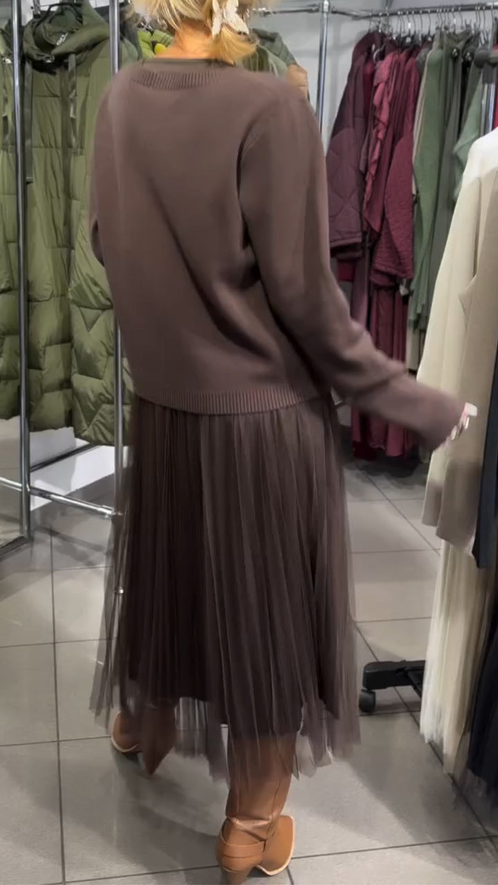 Vestido de mujer con cremallera lateral y parches.-ES