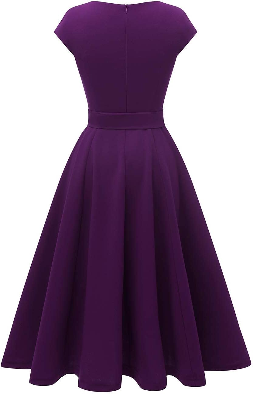 Vestidos de cóctel DRESSTELLS para mujer, vestidos de novia formales, vestidos de fiesta modestos para recepción en la iglesia en 2025-ES