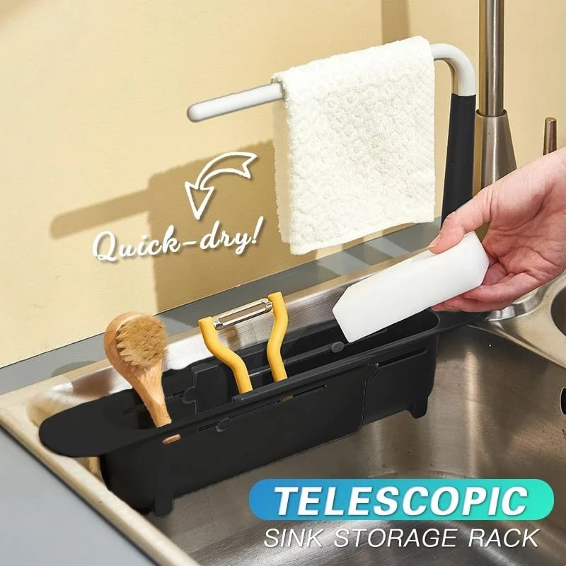 【💦Mantiene tu cocina limpia】✨Escurridor telescópico para fregadero actualizado-ES