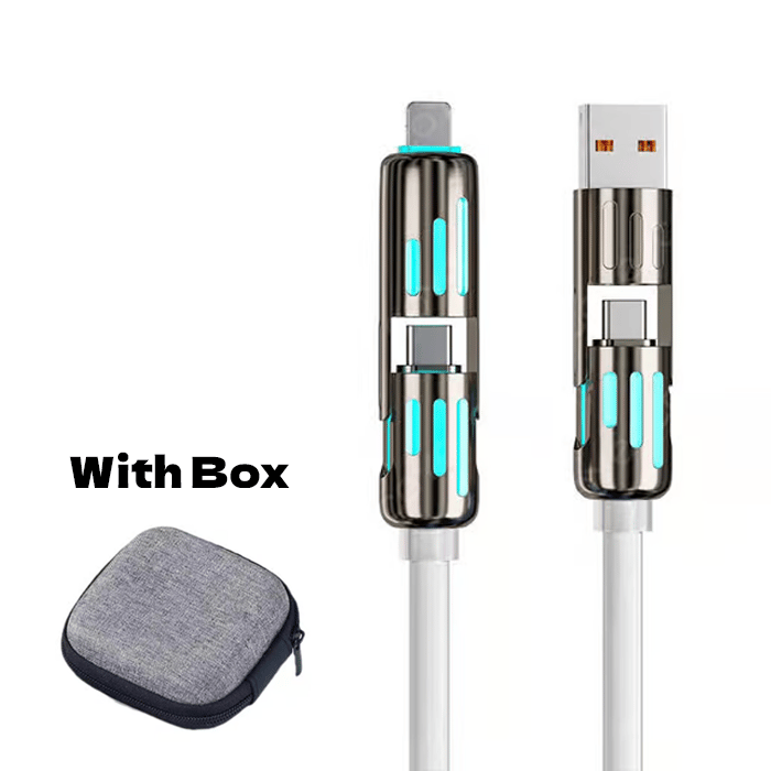 🔥Καλώδιο φόρτισης USB 4 σε 1, Γρήγορη φόρτιση⚡-GR