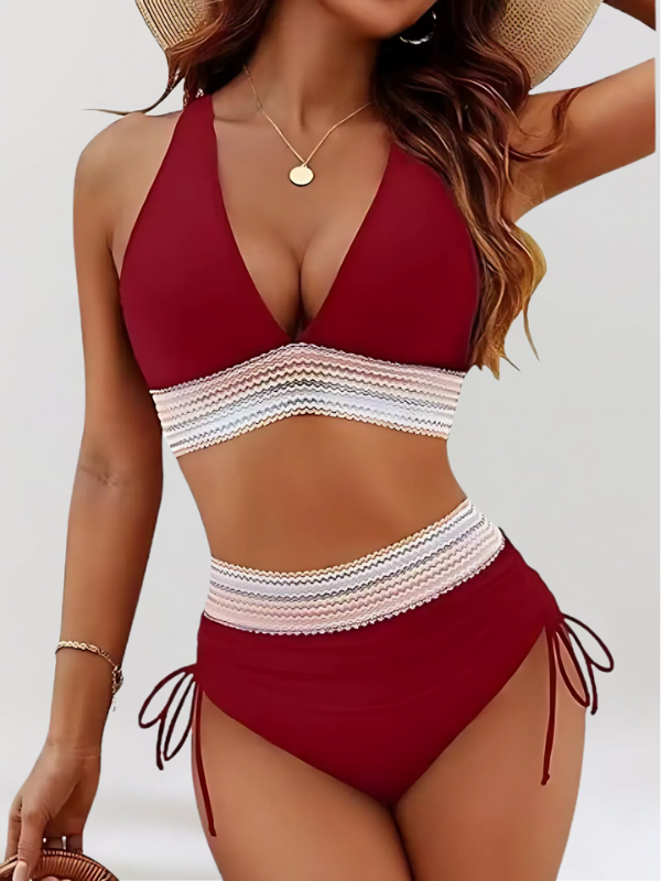 Isa | Conjunto de bikini de cintura alta con control de abdomen-ES