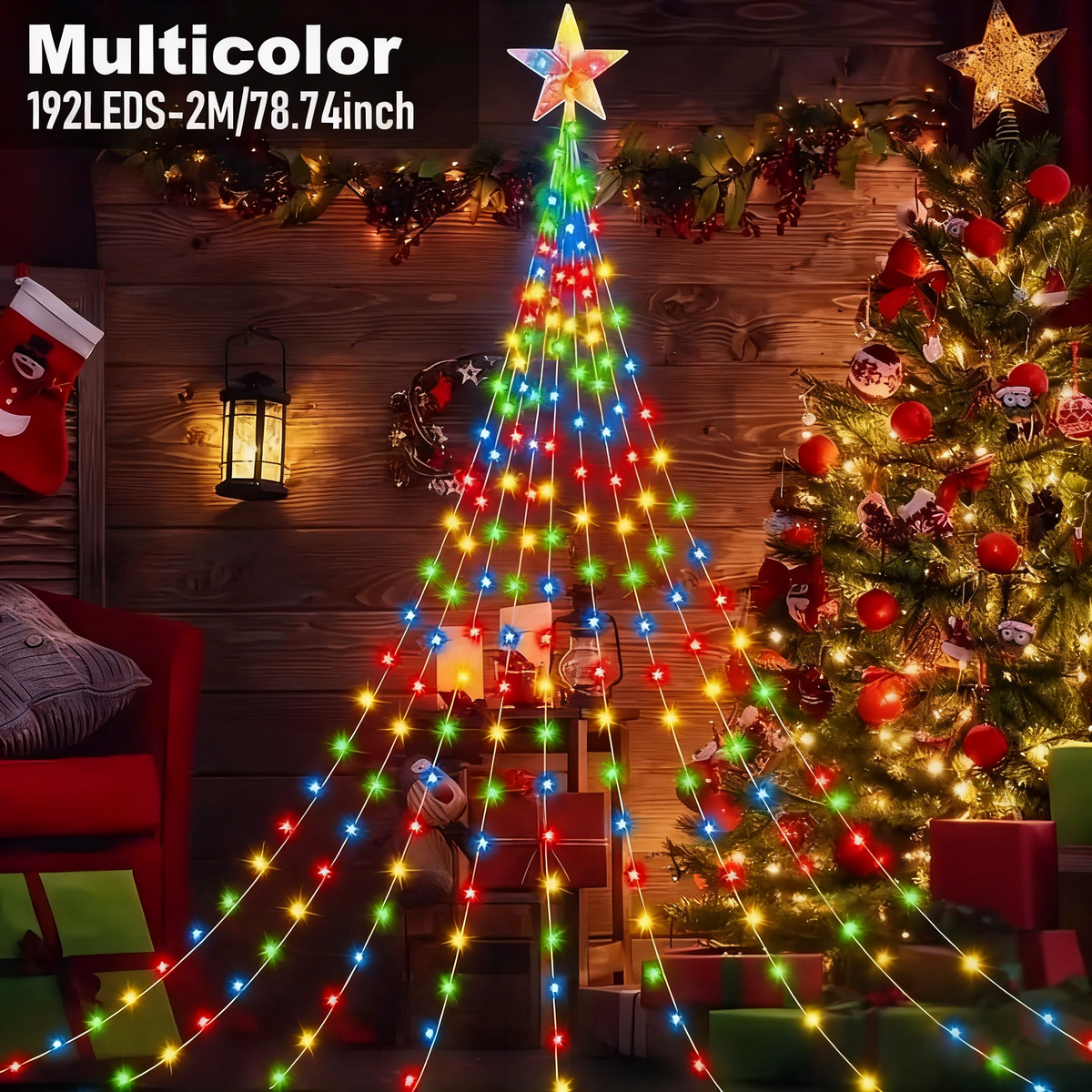 🎁Πρώιμη εορταστική προσφορά 50% ΕΚΠΤΩΣΗ🎄Χριστουγεννιάτικα φώτα Starlight Cascade-GR