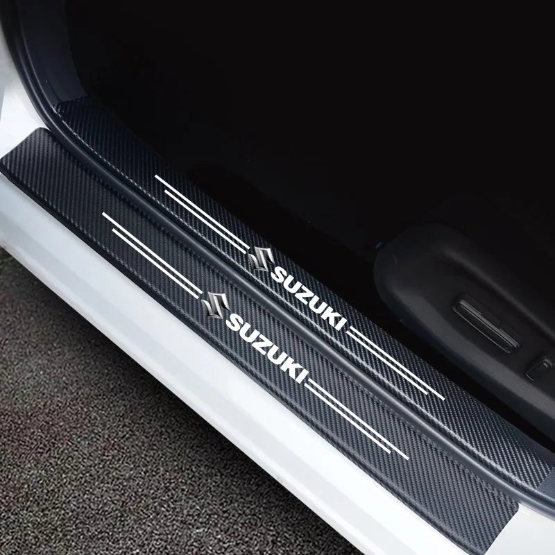 Black Friday ✨50% de descuento ✨Adhesivos de umbral de puerta de coche de carbono✨9 unidades ✨-ES