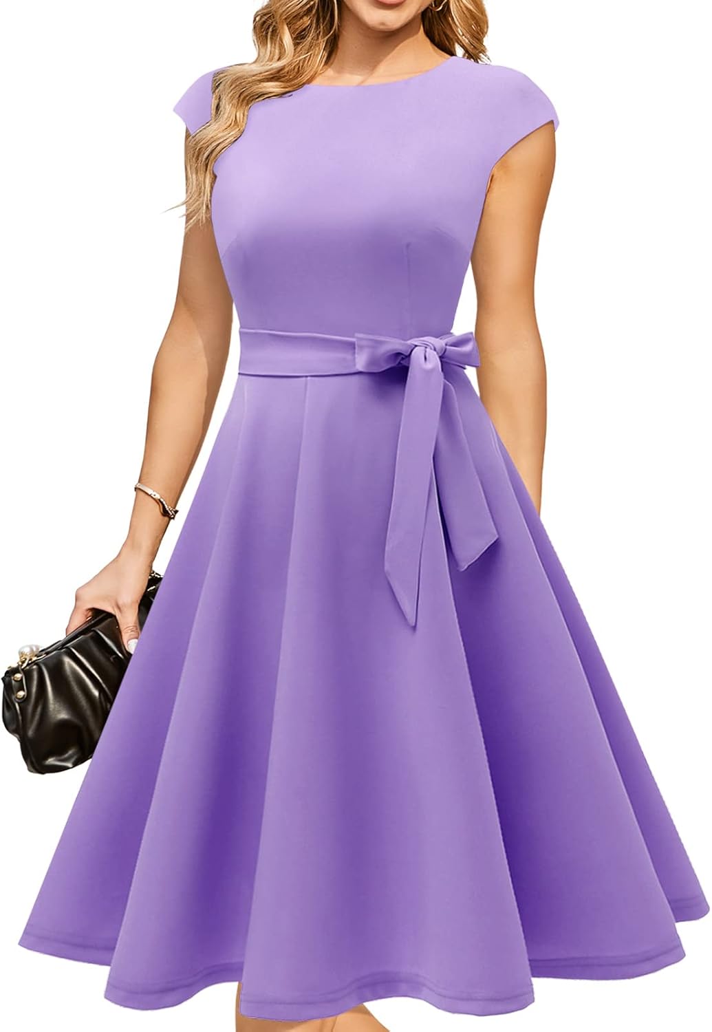 Vestidos de cóctel DRESSTELLS para mujer, vestidos de novia formales, vestidos de fiesta modestos para recepción en la iglesia en 2025-ES