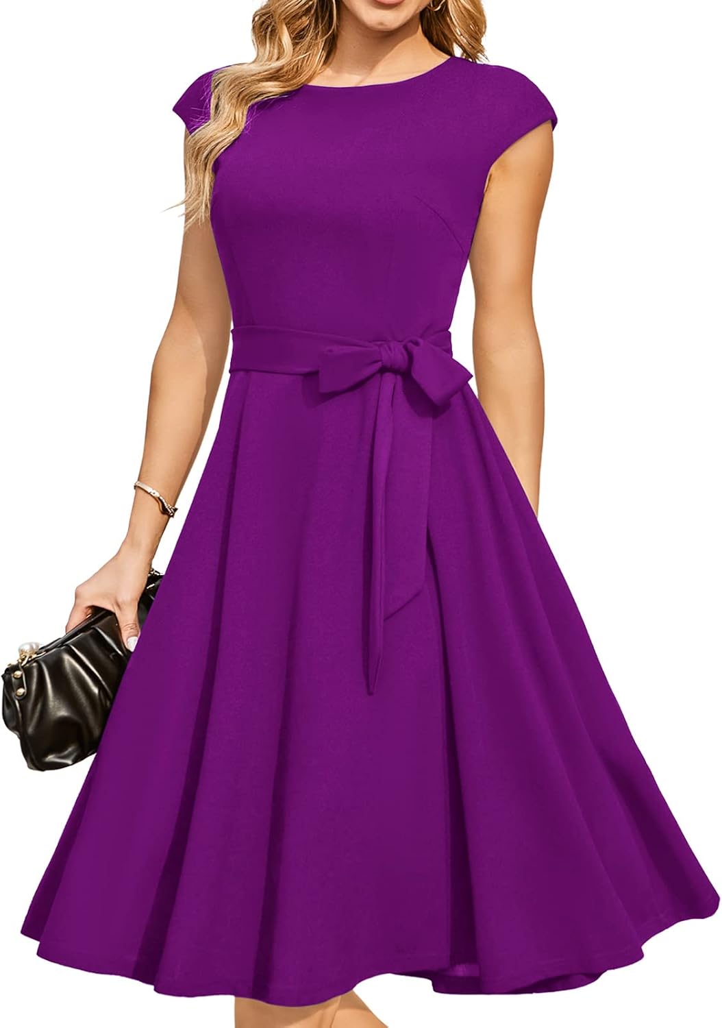 Vestidos de cóctel DRESSTELLS para mujer, vestidos de novia formales, vestidos de fiesta modestos para recepción en la iglesia en 2025-ES