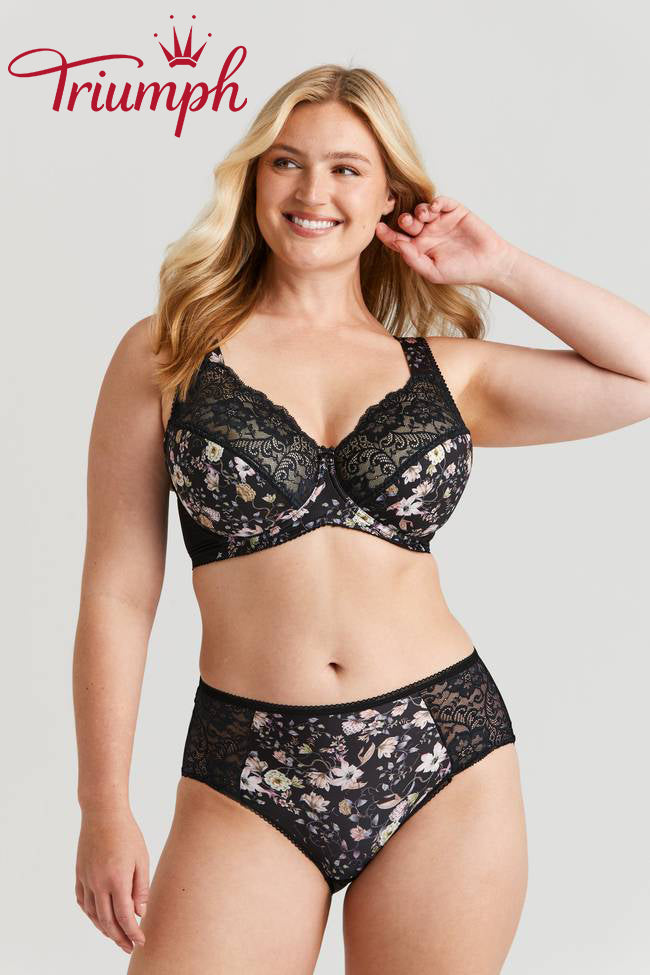 Triumph® trodijelni grudnjak💖 od čipke s cvjetnim vezom-HR