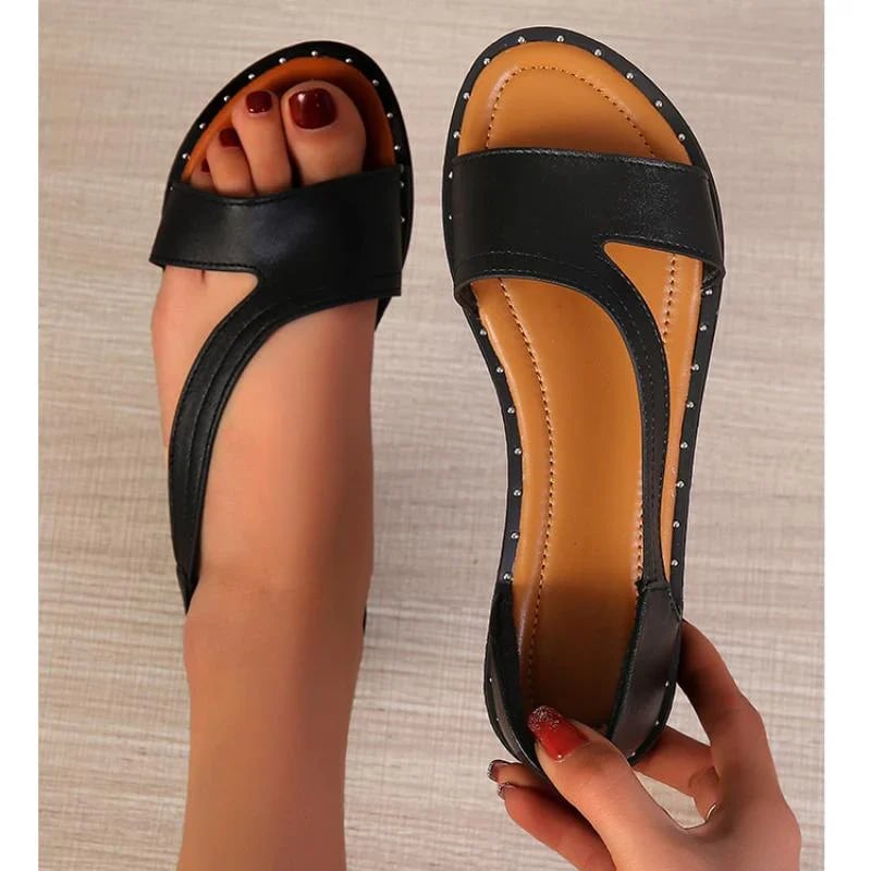 👡 Fishmouth plokščios basutės su smeigėmis✨-LT