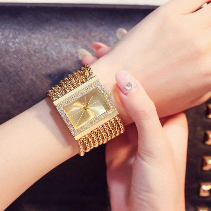 ⌚ SADA 60% POPUSTA! ✨ Kvarcni sat s cirkonima i resicama - elegantan i sjajan, savršen poklon za proslave 💎🎁-HR