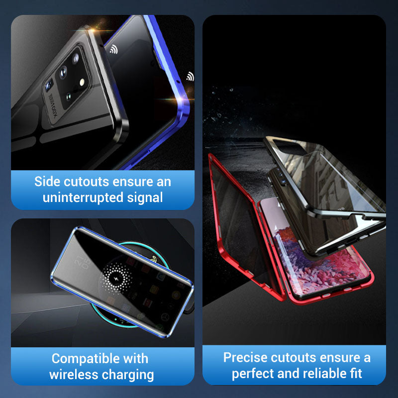 💥Dvipusis grūdinto stiklo magnetinis dėklas, skirtas „Samsung S23-S25“ serijos telefonams-LT