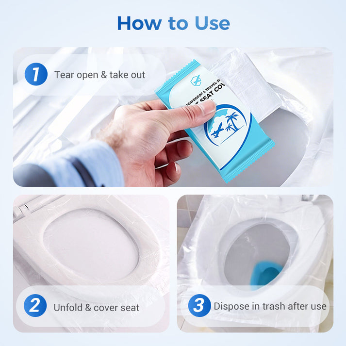 🛡️ ¡Por tu salud! 🌿 Protector de asiento de inodoro desechable y biodegradable de plástico 🥰-ES