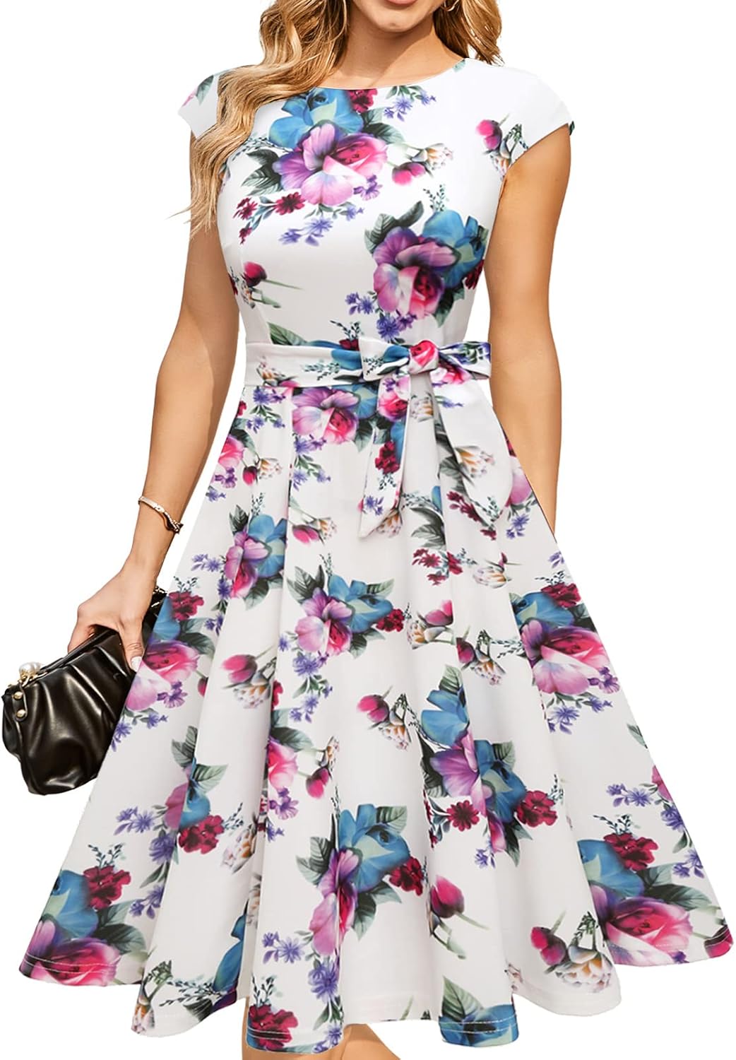 Vestidos de cóctel DRESSTELLS para mujer, vestidos de novia formales, vestidos de fiesta modestos para recepción en la iglesia en 2025-ES