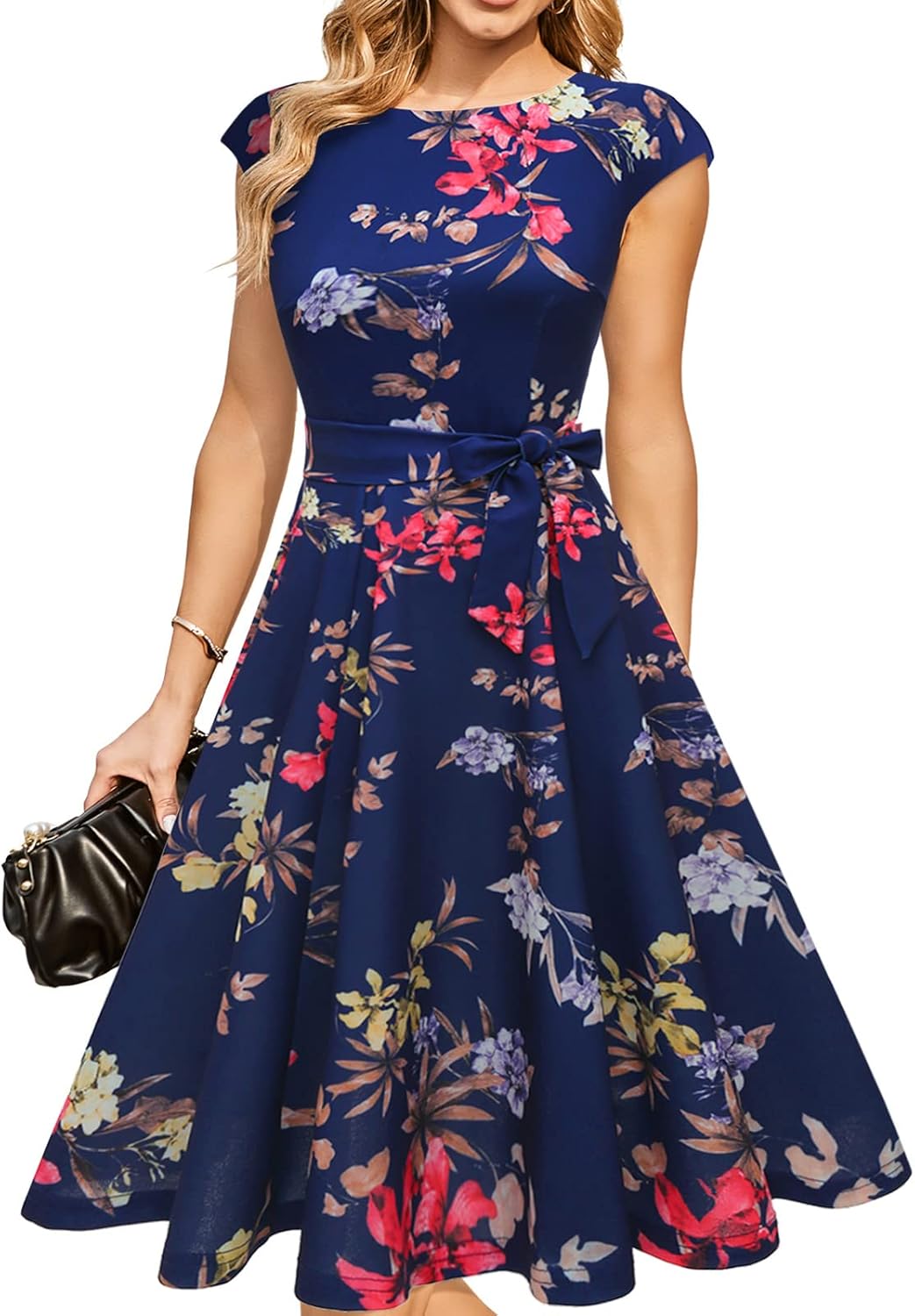 Vestidos de cóctel DRESSTELLS para mujer, vestidos de novia formales, vestidos de fiesta modestos para recepción en la iglesia en 2025-ES