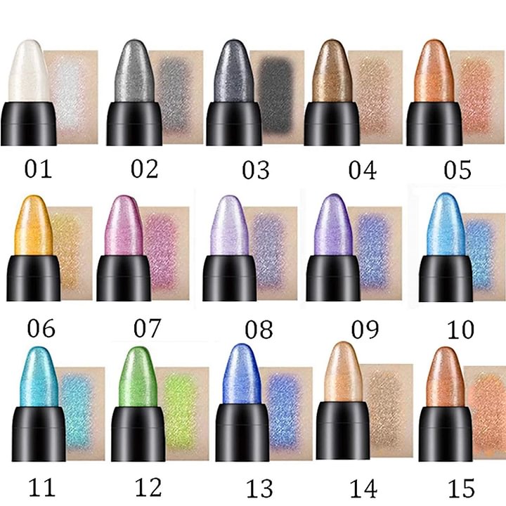 Μολύβι 15 χρωμάτων Highlighter Eyeshadow Pencil Αδιάβροχο Glitter Eye Shadow Στυλό ματιών