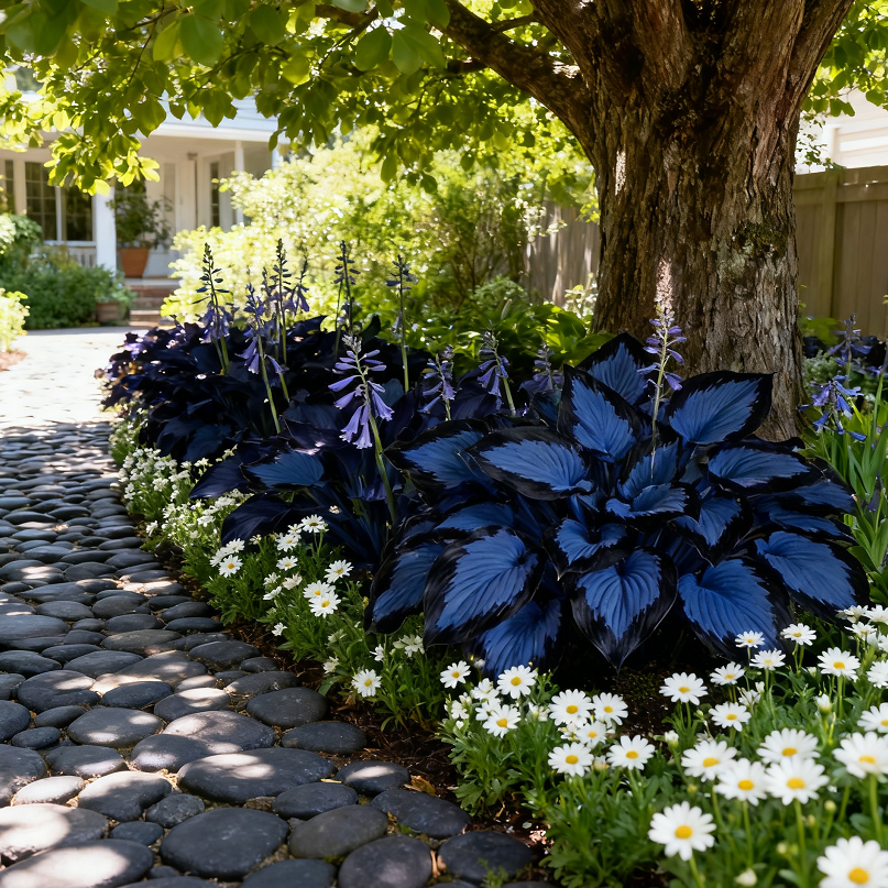 🔥 Bulbos de Hosta Azul Marino 🪴 Hojas azul oscuro, fáciles de cultivar-ES
