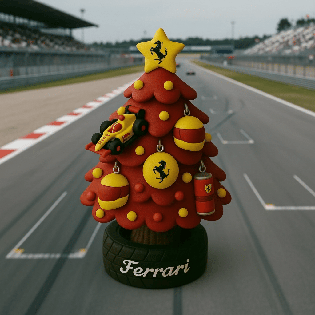 🎄🏎️ Μινιατούρα Χριστουγεννιάτικο Δέντρο σε Στυλ Ομάδας F1-GR