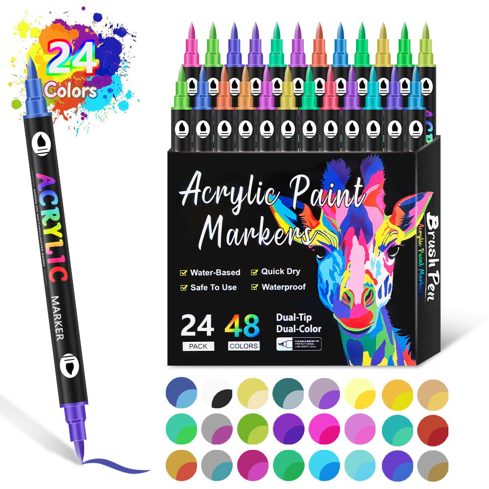 🎨🔥 Dvostrani akrilni marker – 24/48/72/120 boja-HR