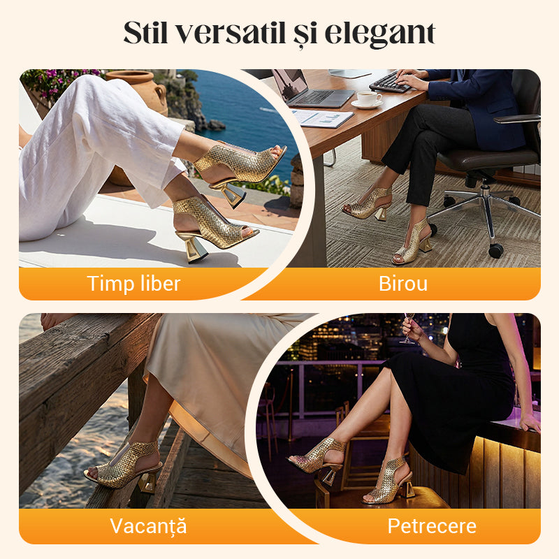 🏖️👠Elegantne sandale s otvorenim prstima i visokom petom za žene – Vitke noge, udobno hodanje 👡-HR