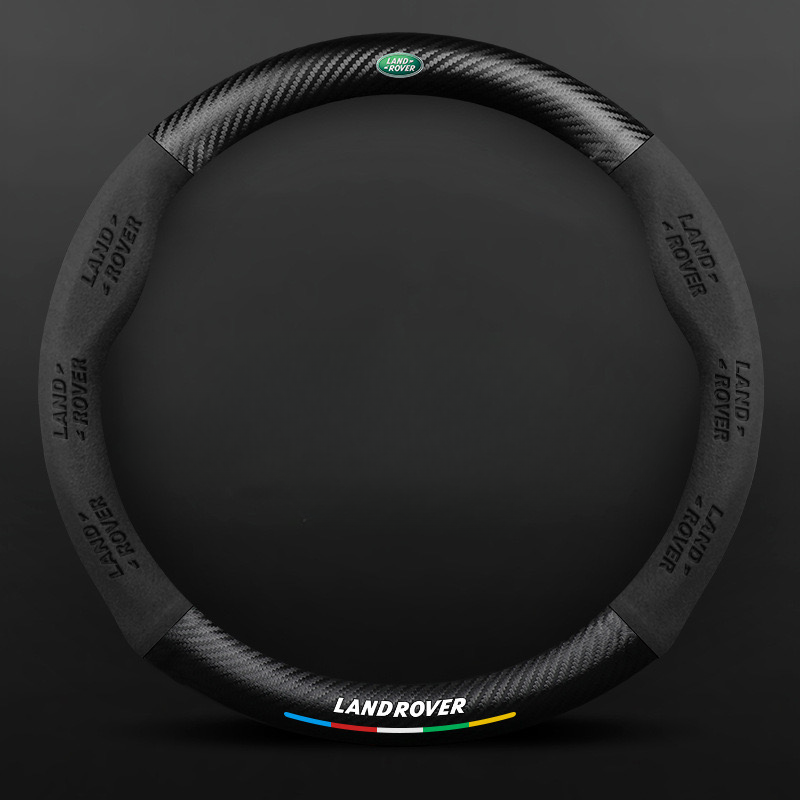 „TrackVibe“ | Juodas anglies pluošto zomšos vairo užvalkalas – neslystantis ir atsparus dilimui-LT