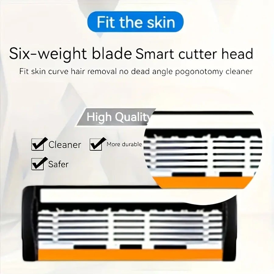 🎉Oferta de Año Nuevo – 49% de descuento🔥24/48 cuchillas de repuesto para maquinilla de afeitar para hombre con mango-ES