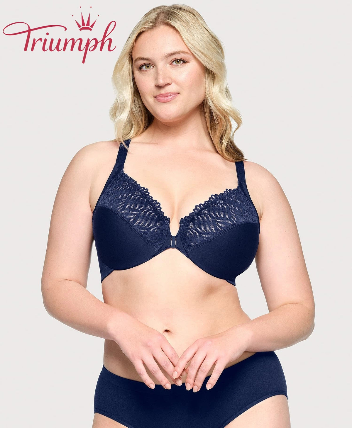 Triumph - (4 τεμ.) - 💖Σουτιέν με κλείσιμο μπροστά και λαιμόκοψη T-GR